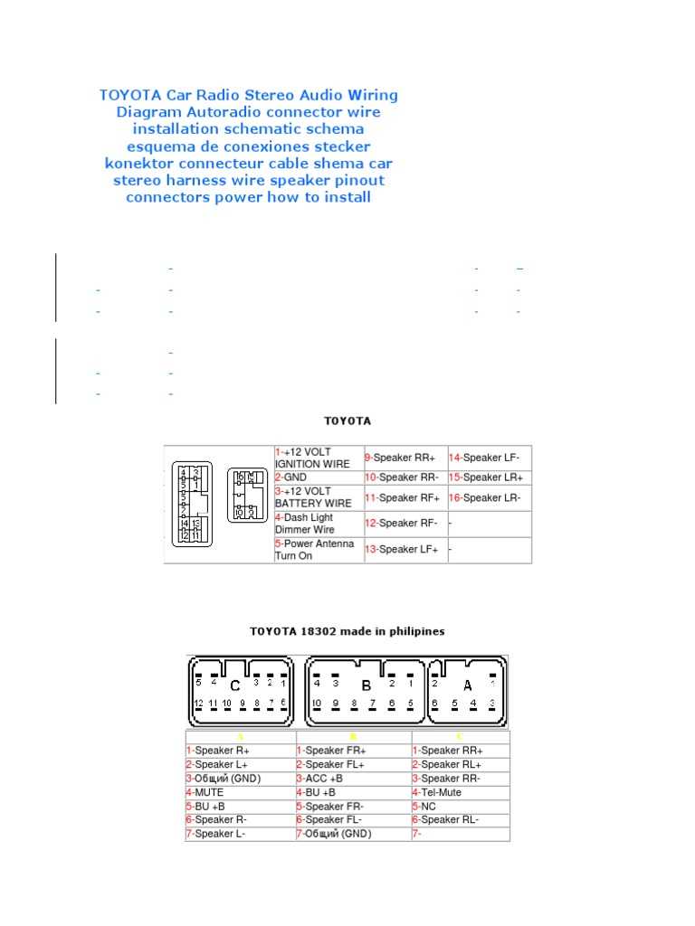 fujitsu ten car stereo wiring diagram