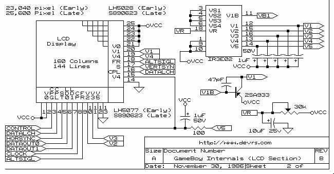 gameboy color circuit diagram