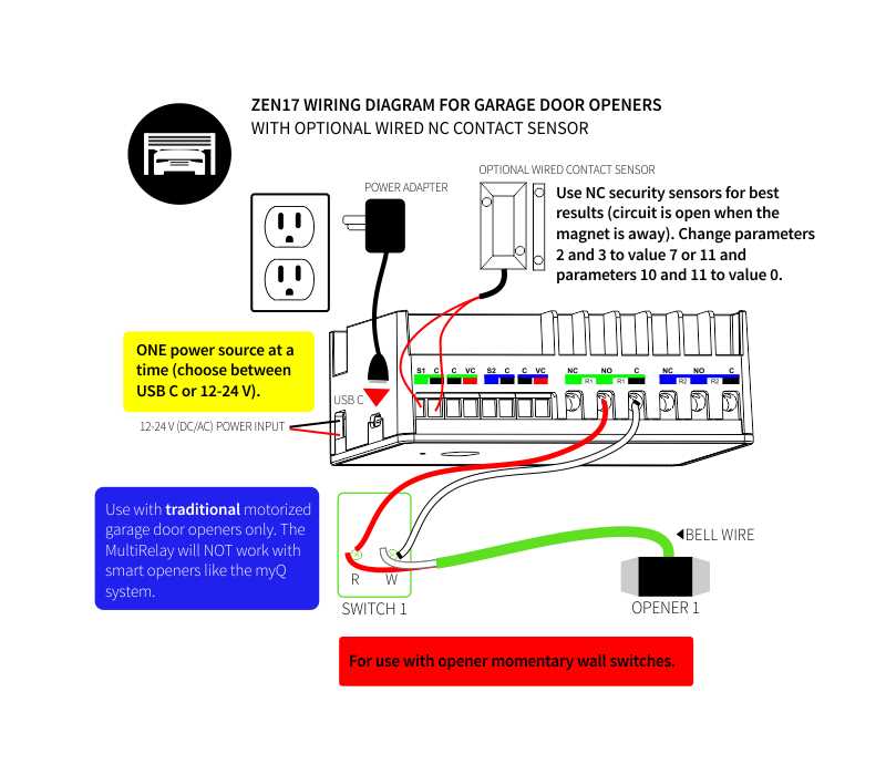 garage door circuit diagram