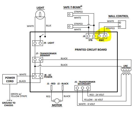 garage door opener schematic diagram