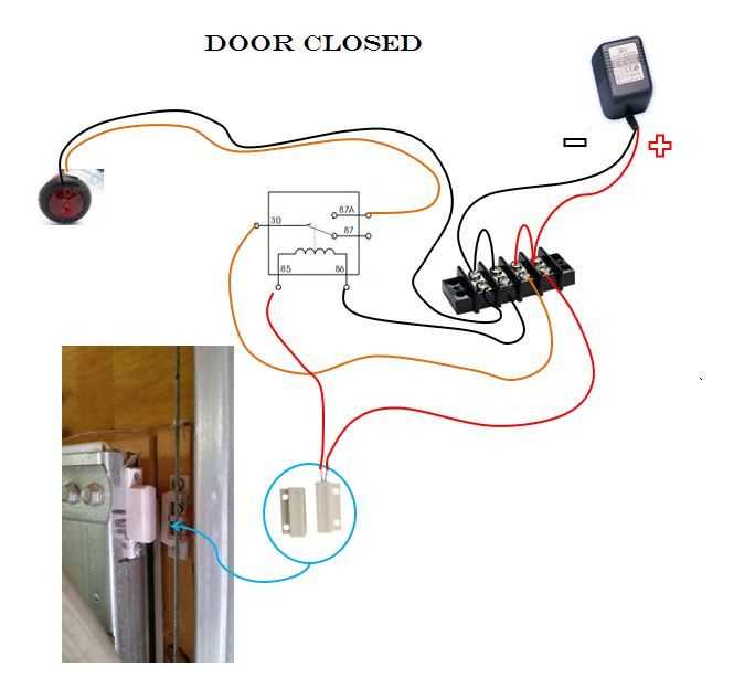 garage door sensor circuit diagram
