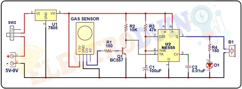 gas sensor circuit diagram