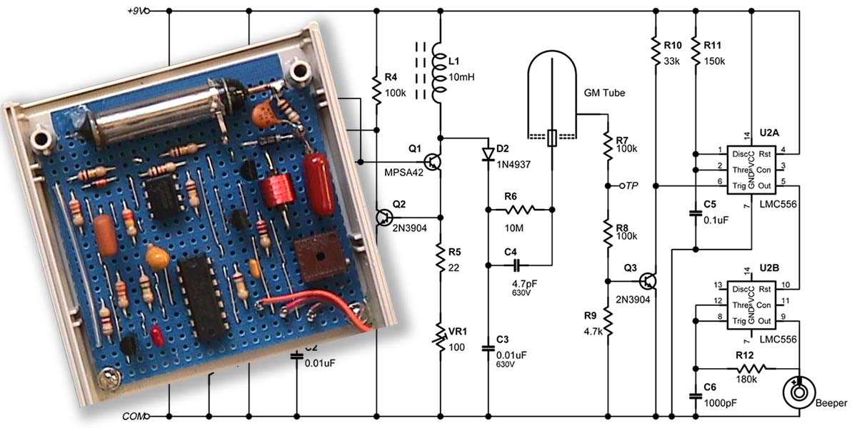 geiger muller counter schematic diagram