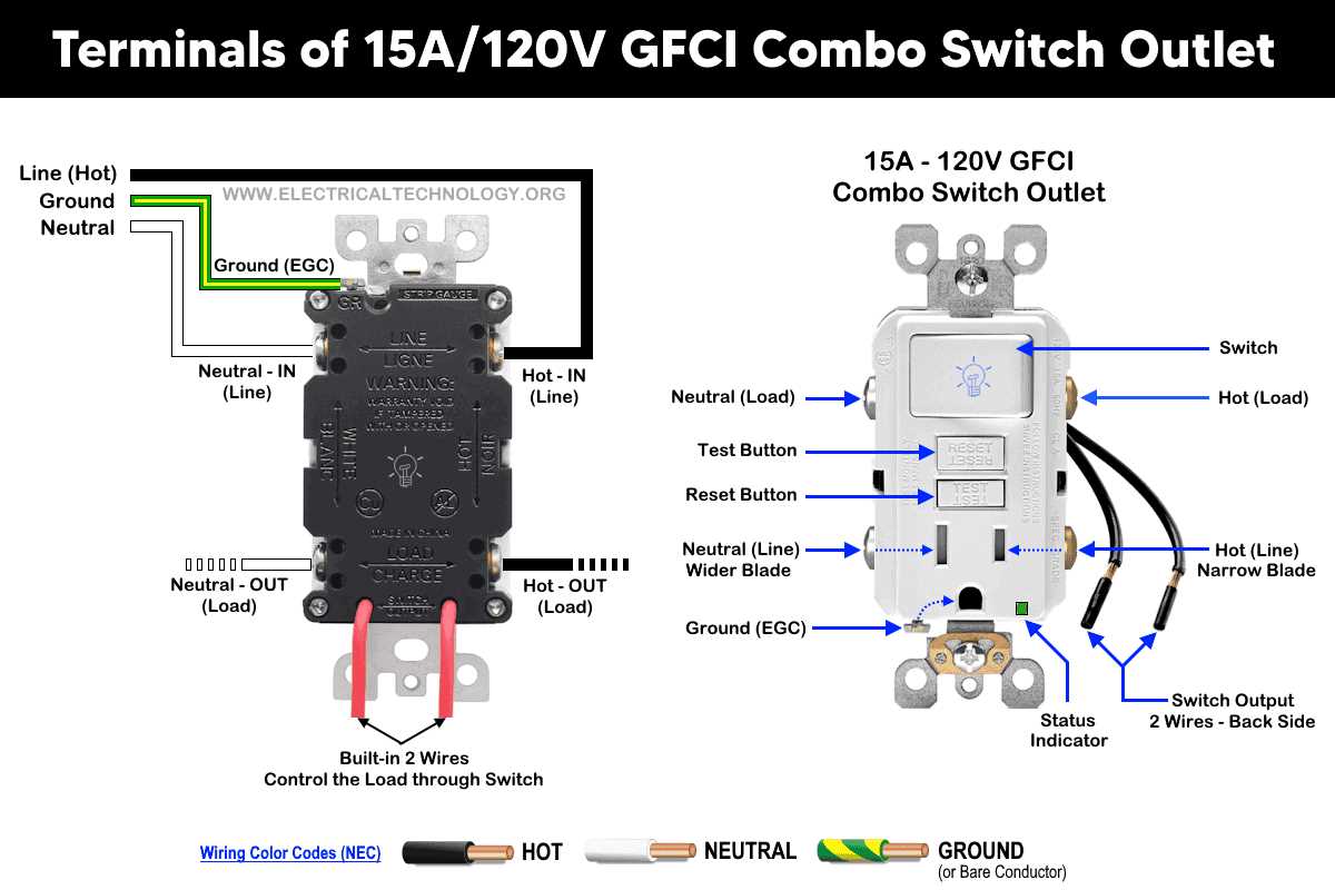 gfci wiring diagram with switch gfci wiring diagram with switch