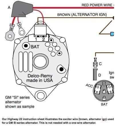 gm single wire alternator wiring diagram