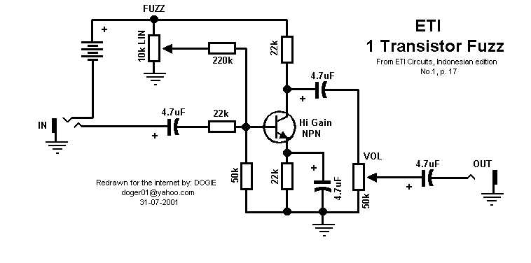 guitar pedal schematic diagram