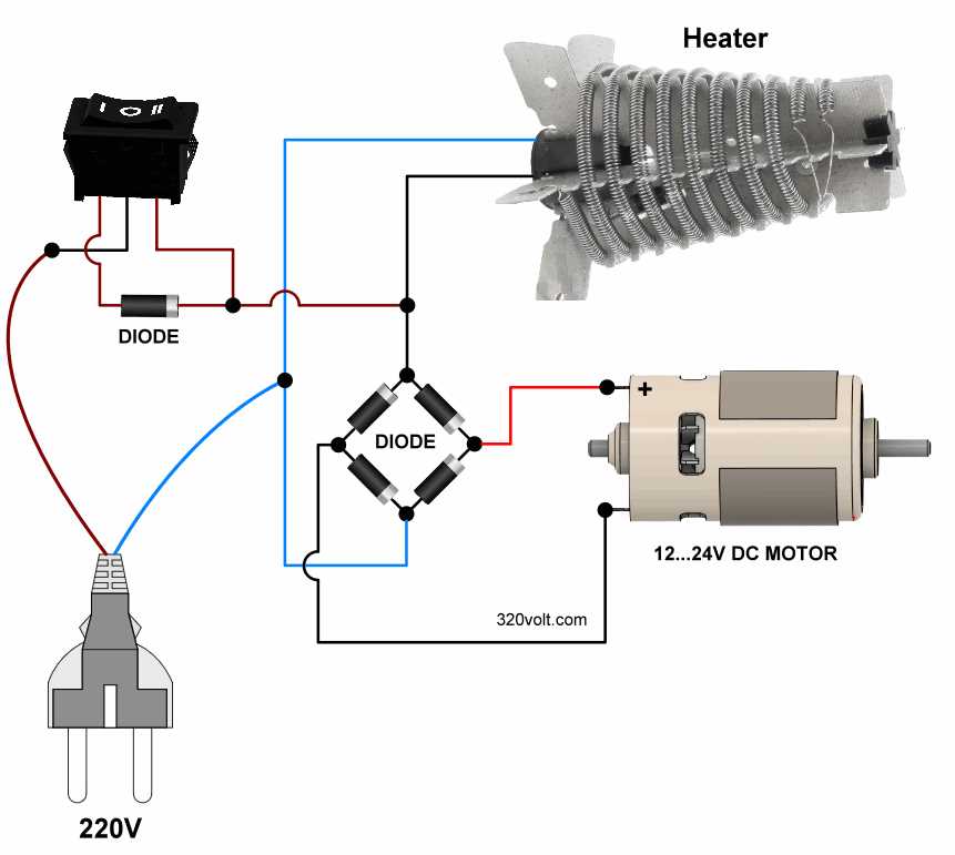 hair dryer circuit diagram schematic