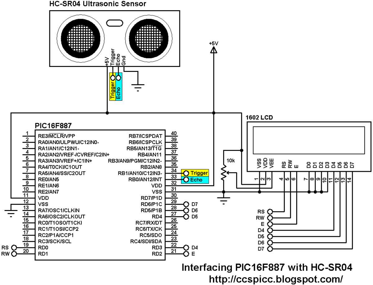 hc sr04 ultrasonic sensor circuit diagram