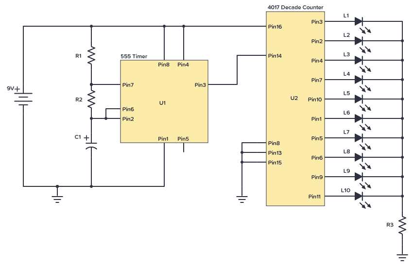 ic 4017 circuit diagram
