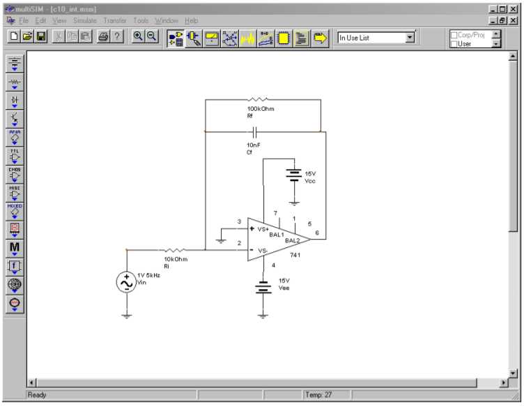 integrator circuit diagram