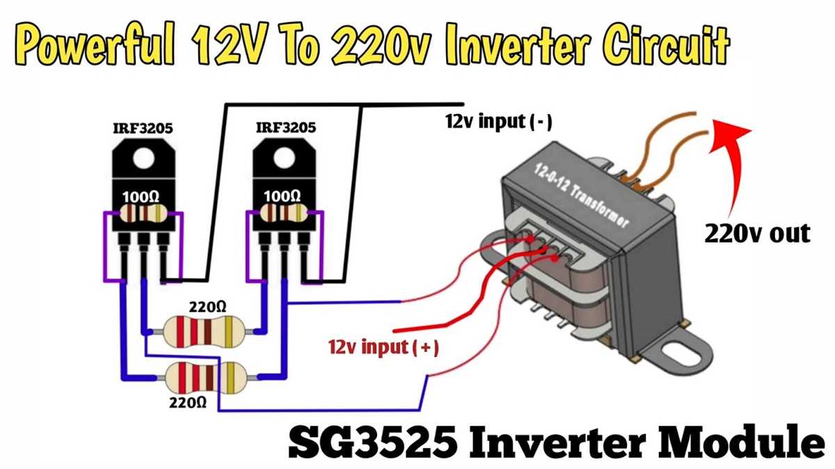 inverter schematic diagram 12v to 220v