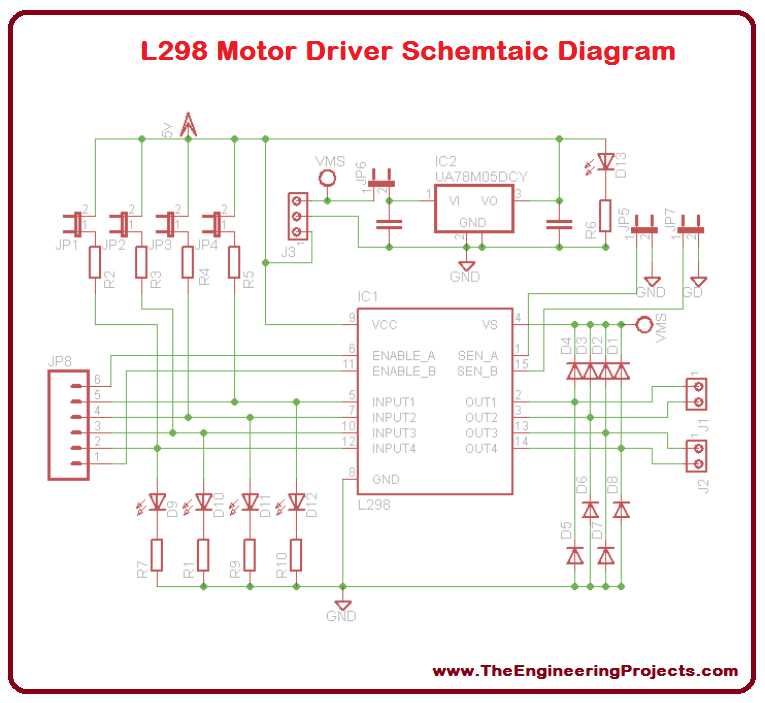 l298n motor driver circuit diagram
