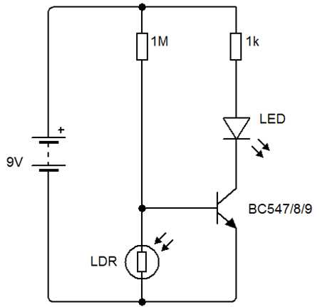 ldr street light circuit diagram