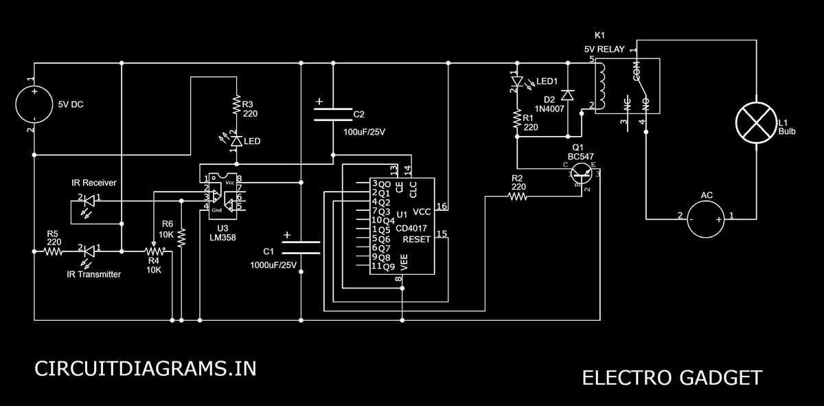 light activated switch schematic diagram