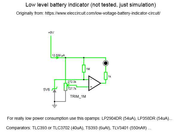 low battery indicator circuit diagram