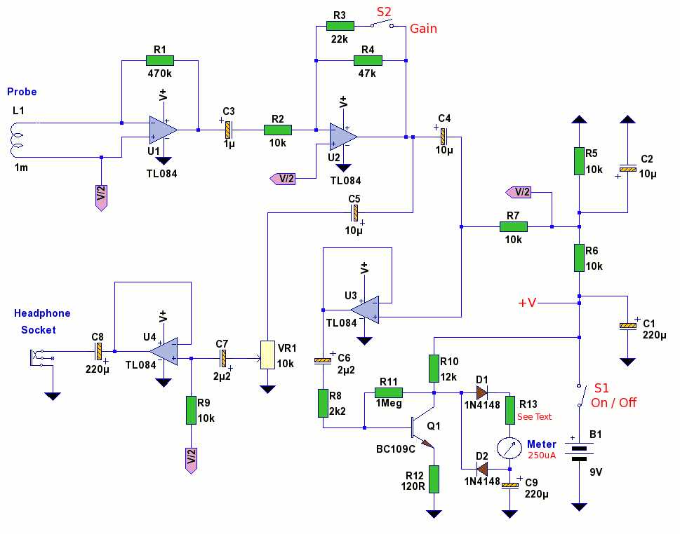 magnetic field sensor circuit diagram