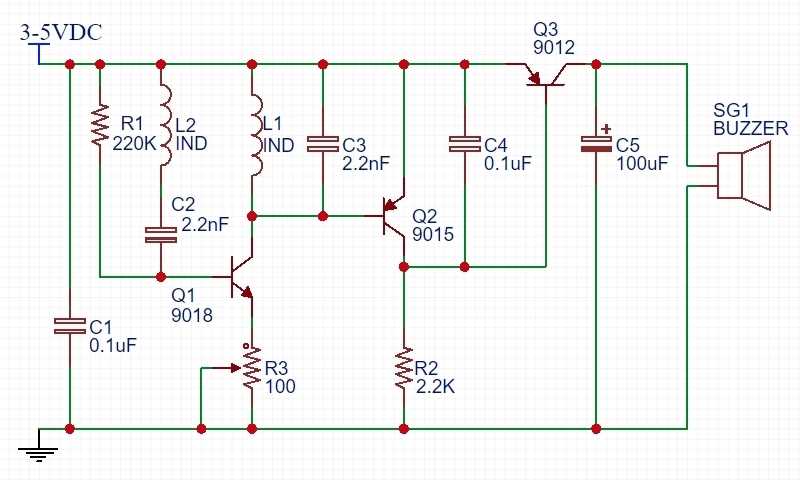 metal detector circuit diagram