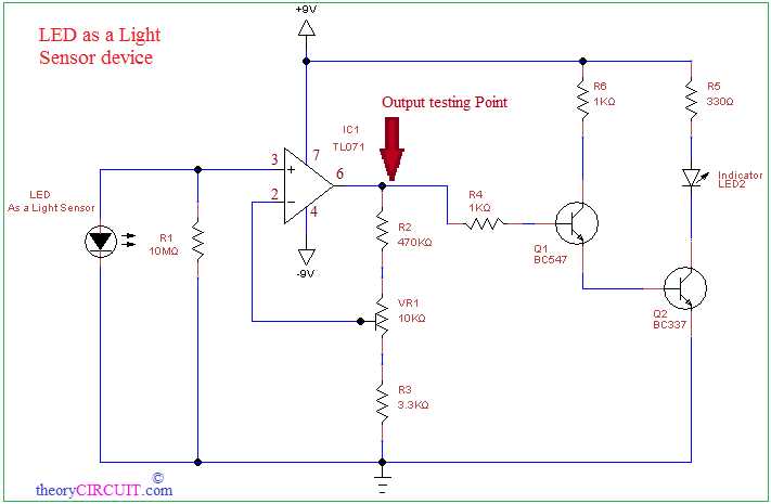 motion sensor led light circuit diagram