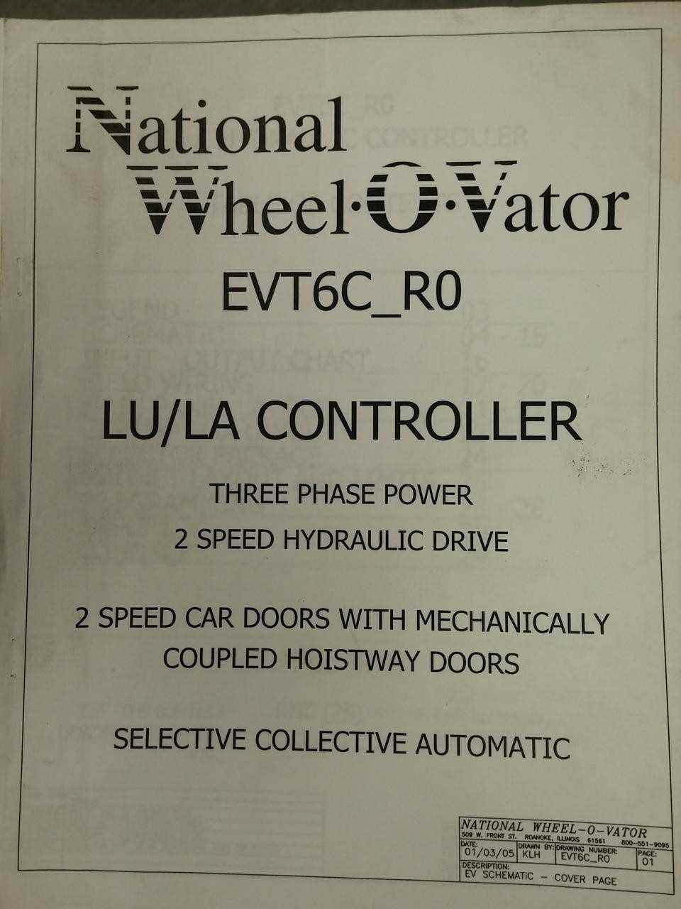 national wheel o vator wiring diagrams