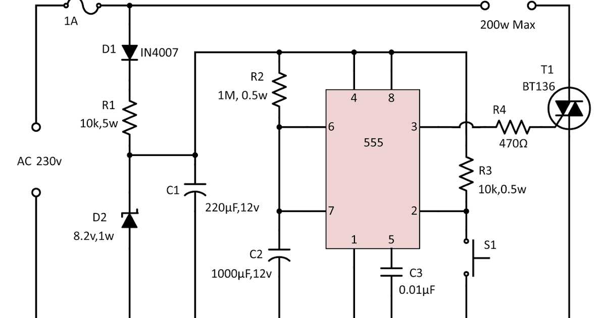 on off timer circuit diagram on off timer circuit diagram