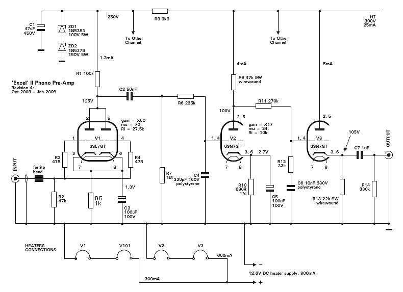 phono preamplifier circuit diagram