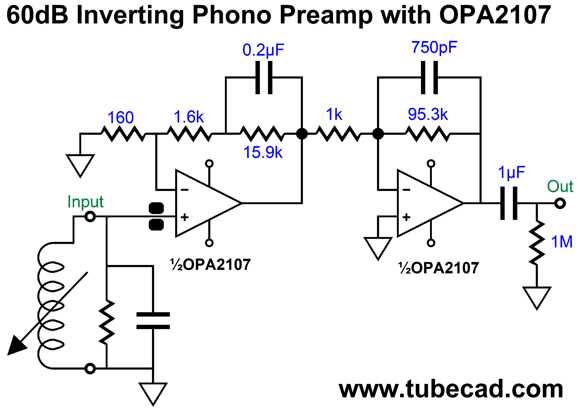 phono preamplifier circuit diagram
