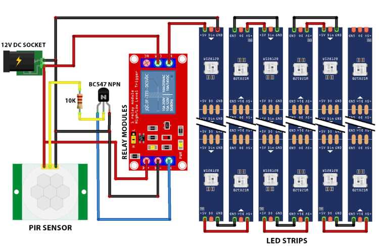 pir motion sensor wiring diagram