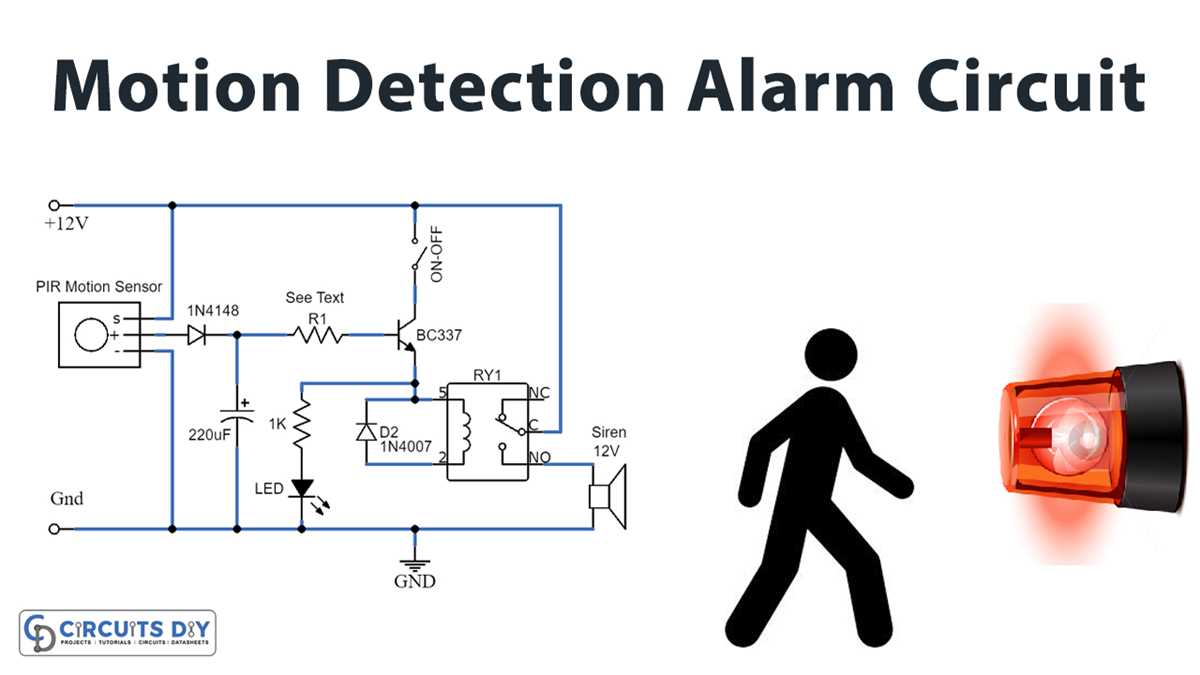 pir sensor alarm circuit diagram