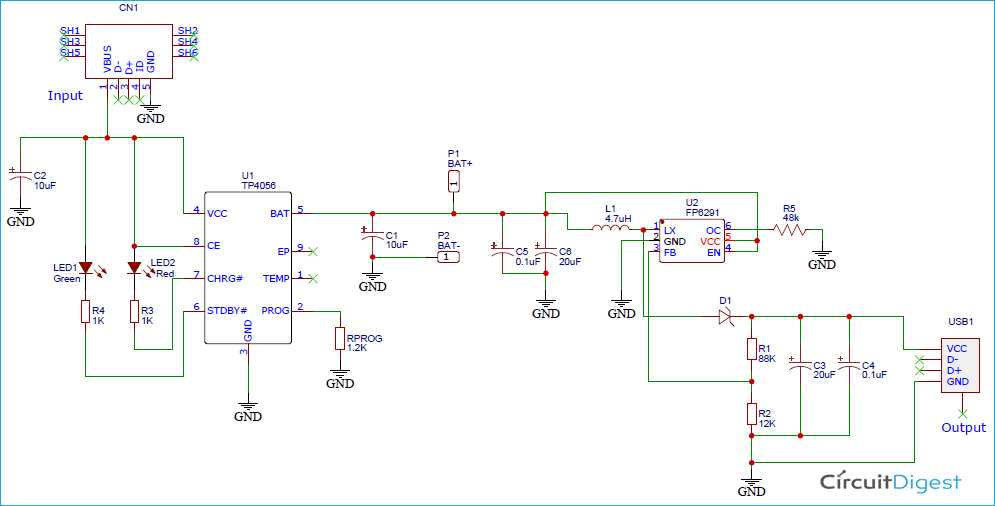 power bank charger circuit diagram