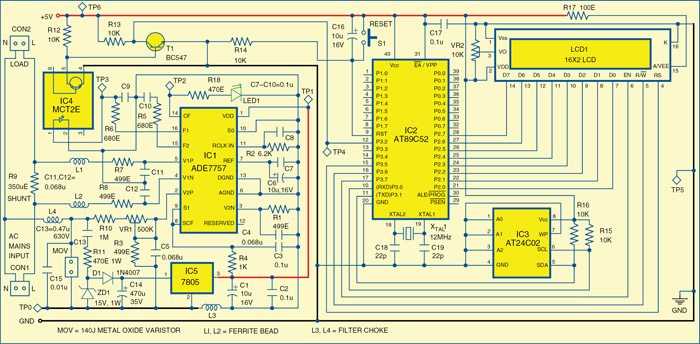 power meter schematic diagram