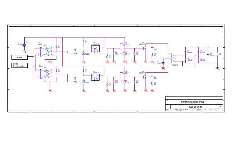 push pull smps circuit diagram
