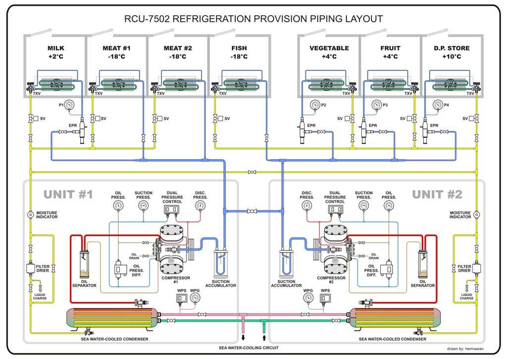refrigeration electrical circuit diagram