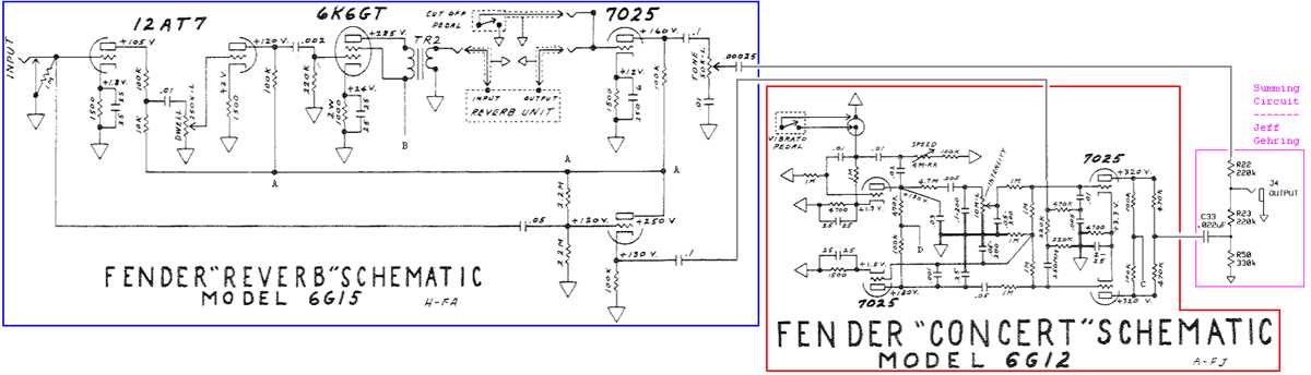 reverb schematic diagram