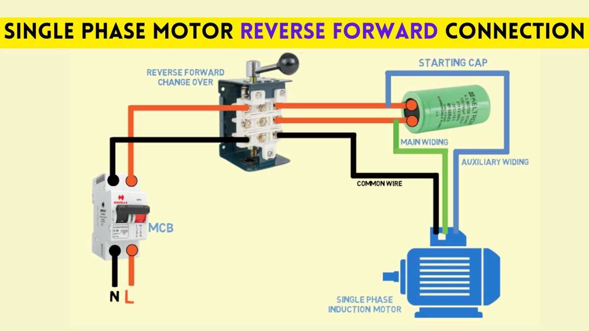 reversing a single phase motor wiring diagram