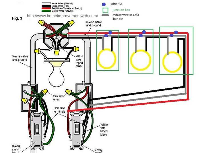 schematic 3 way light switch wiring diagram multiple lights