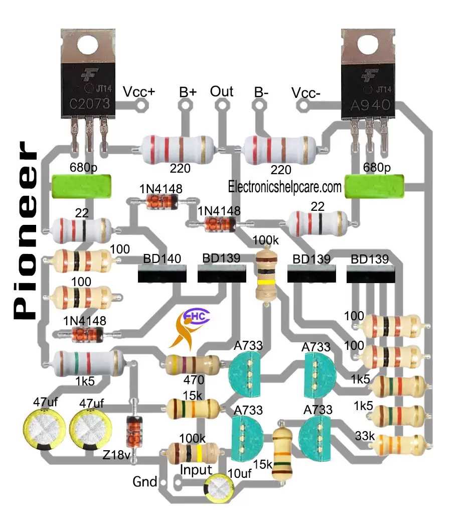 schematic diagram amplifier 500 watts