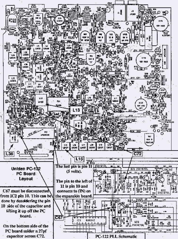schematic diagram cb tranciever model pc66xl