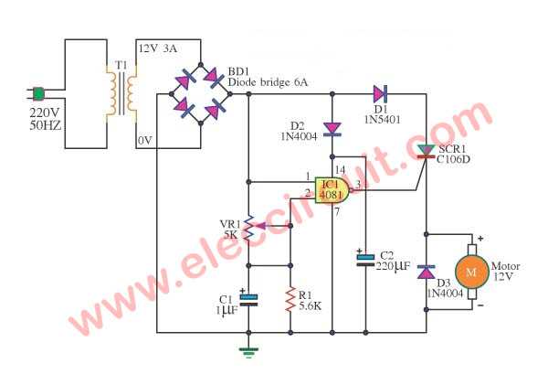 schematic diagram dc motor controller