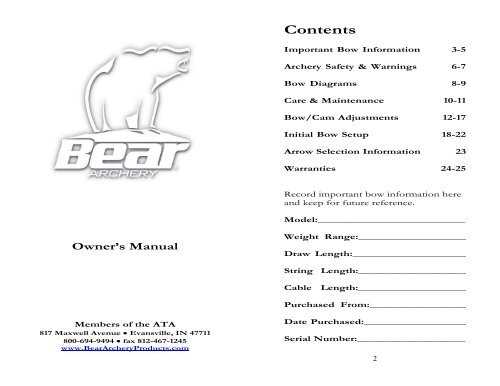 schematic diagram for browning brown bear compound bow