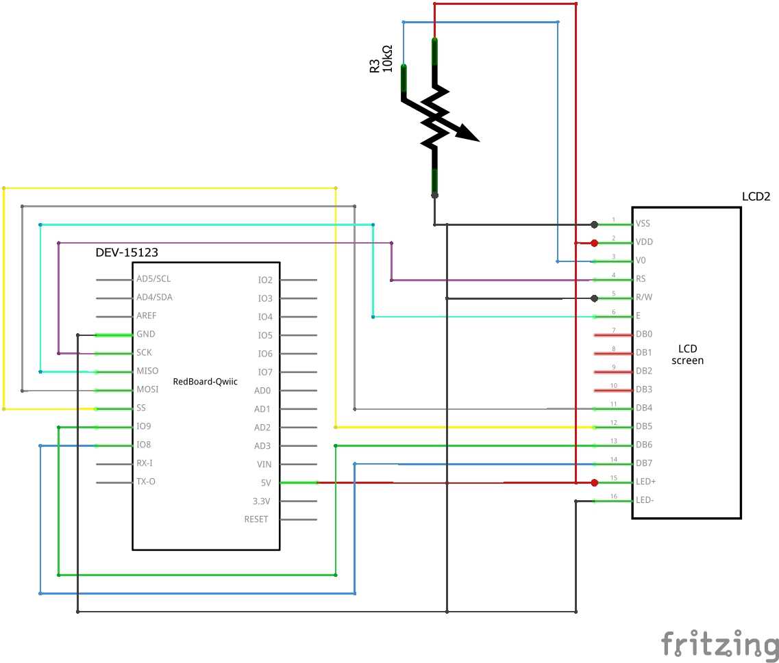 schematic diagram for lcd display hellow world