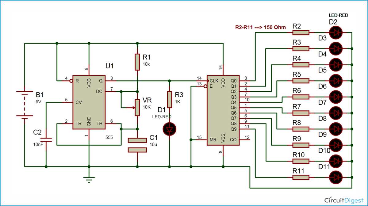schematic diagram for led