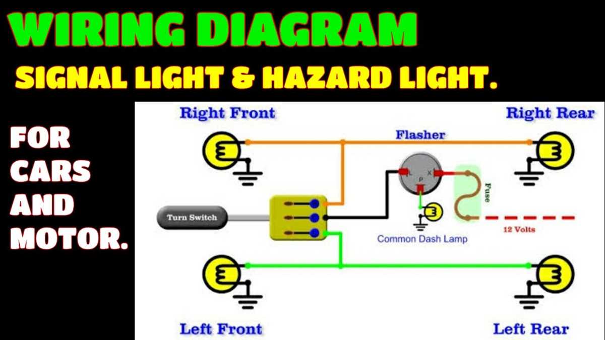 schematic diagram hazard flash circuit with turn signal