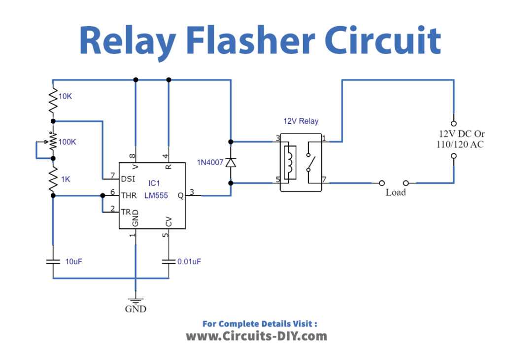 schematic diagram hazard flash circuit with turn signal bypass