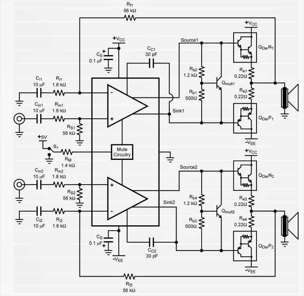schematic diagram of amplifier 1000w