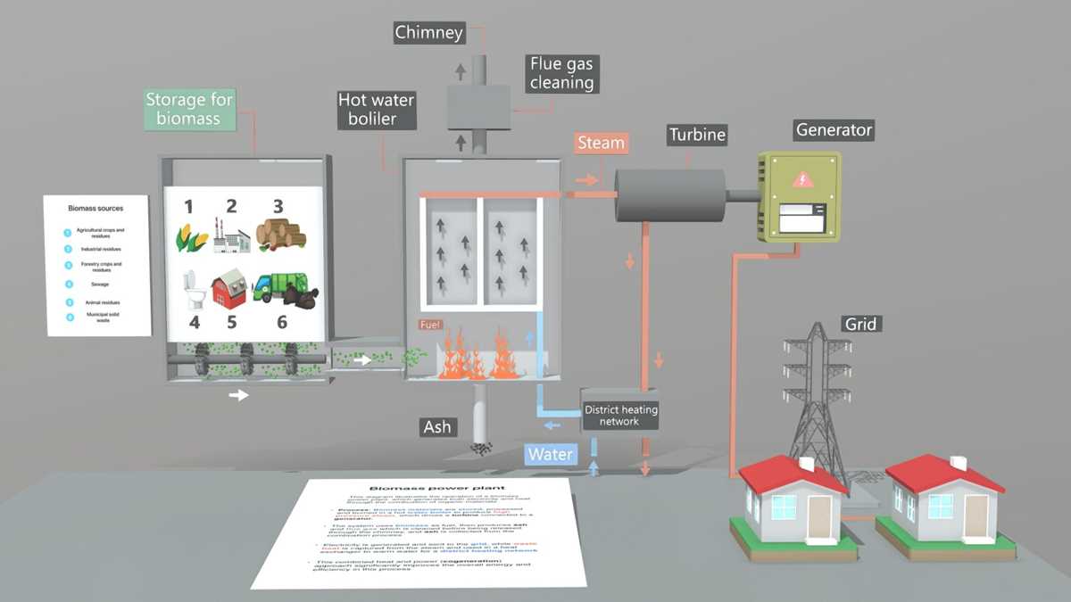 schematic diagram of biomass power plant