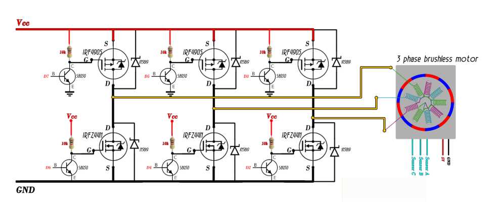 schematic diagram of brushless dc motor