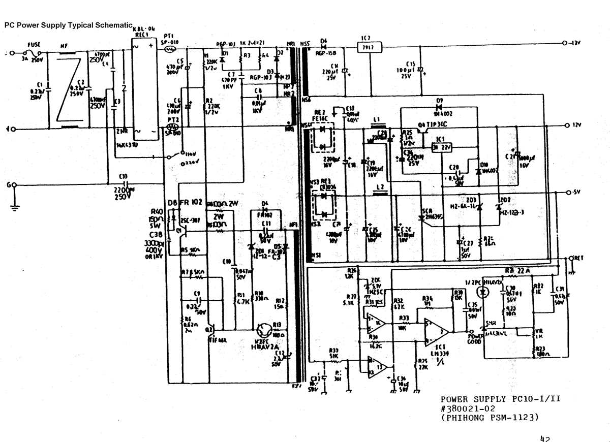 schematic diagram of computer power supply unit schematic diagram of computer power supply unit