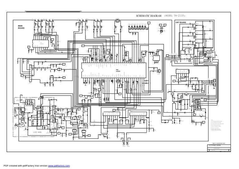 schematic diagram of crt tv