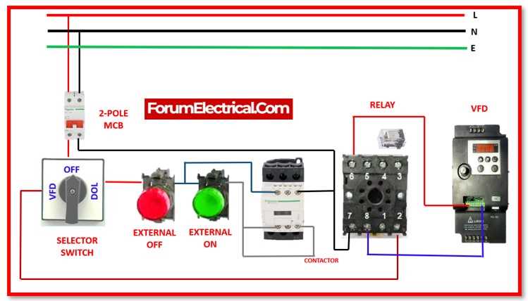 schematic diagram of dol starter