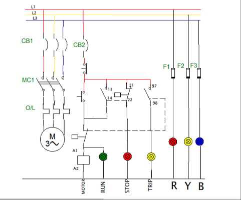 schematic diagram of dol starter